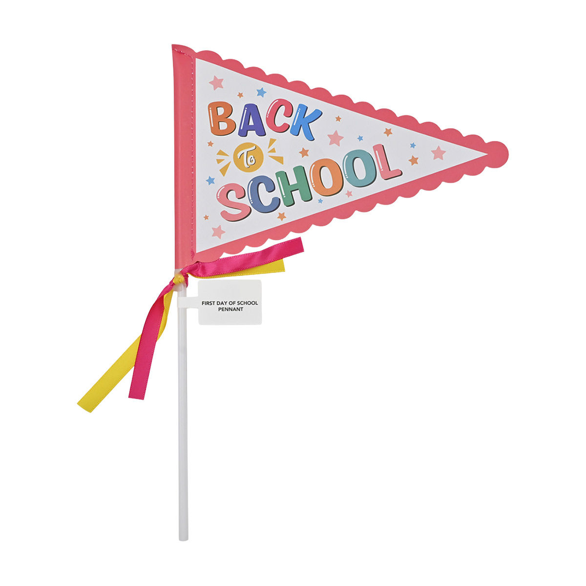 First Day of School Red Pennant Flag