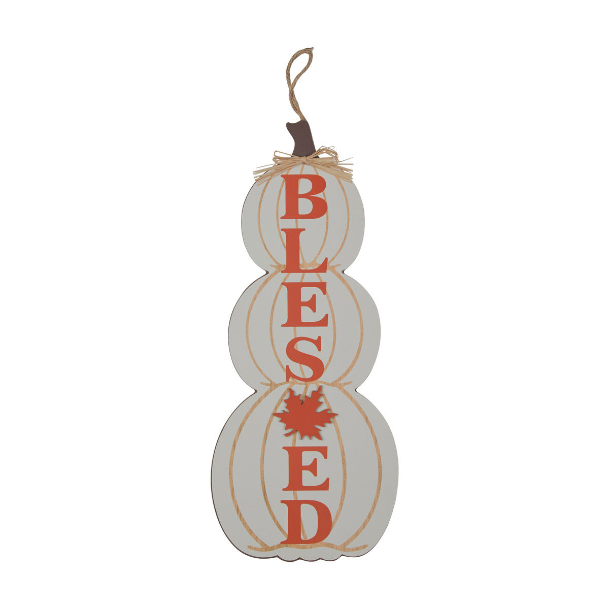 Harvest "Blessed" Stacked Pumpkin Hanging Wall Décor