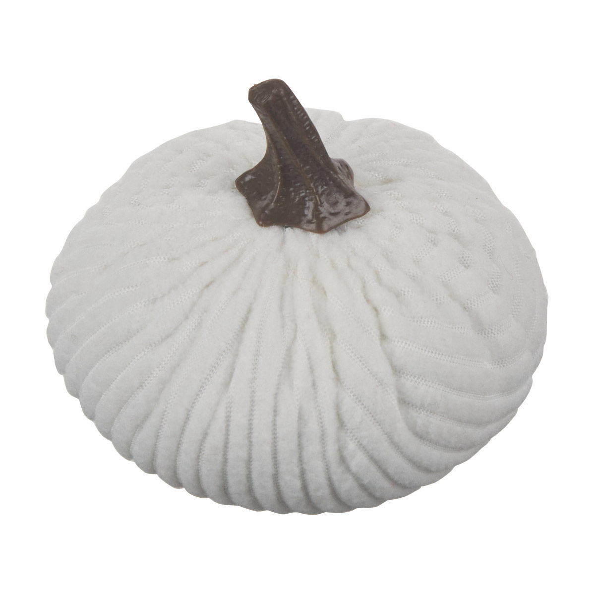 Harvest Cord Pumpkin Shaped Décor, White