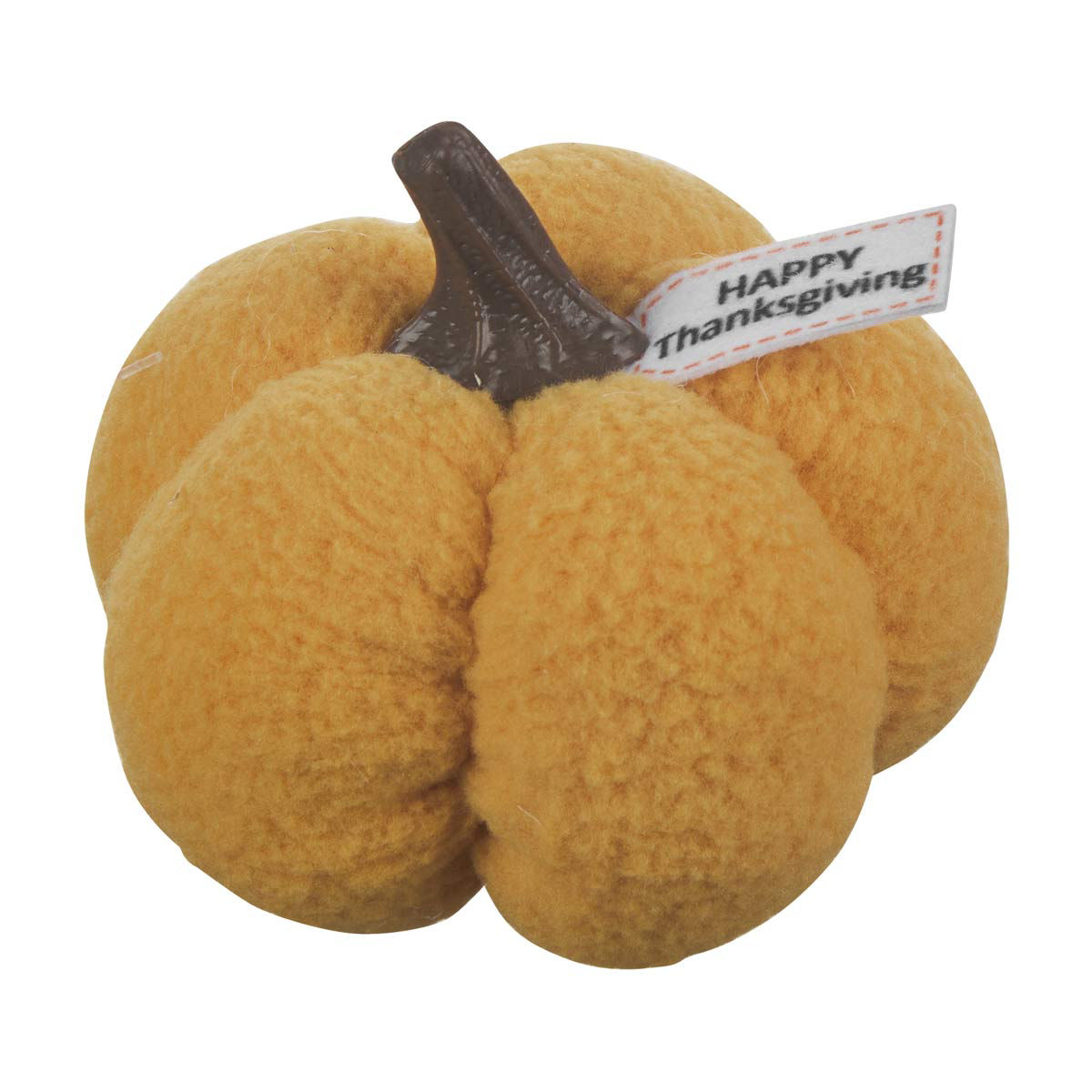 Harvest Plush Pumpkin Shaped Décor, Yellow