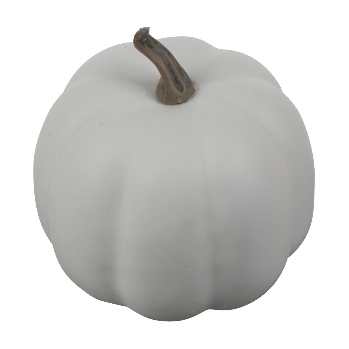 Harvest Hard Pumpkin Shaped Décor, White