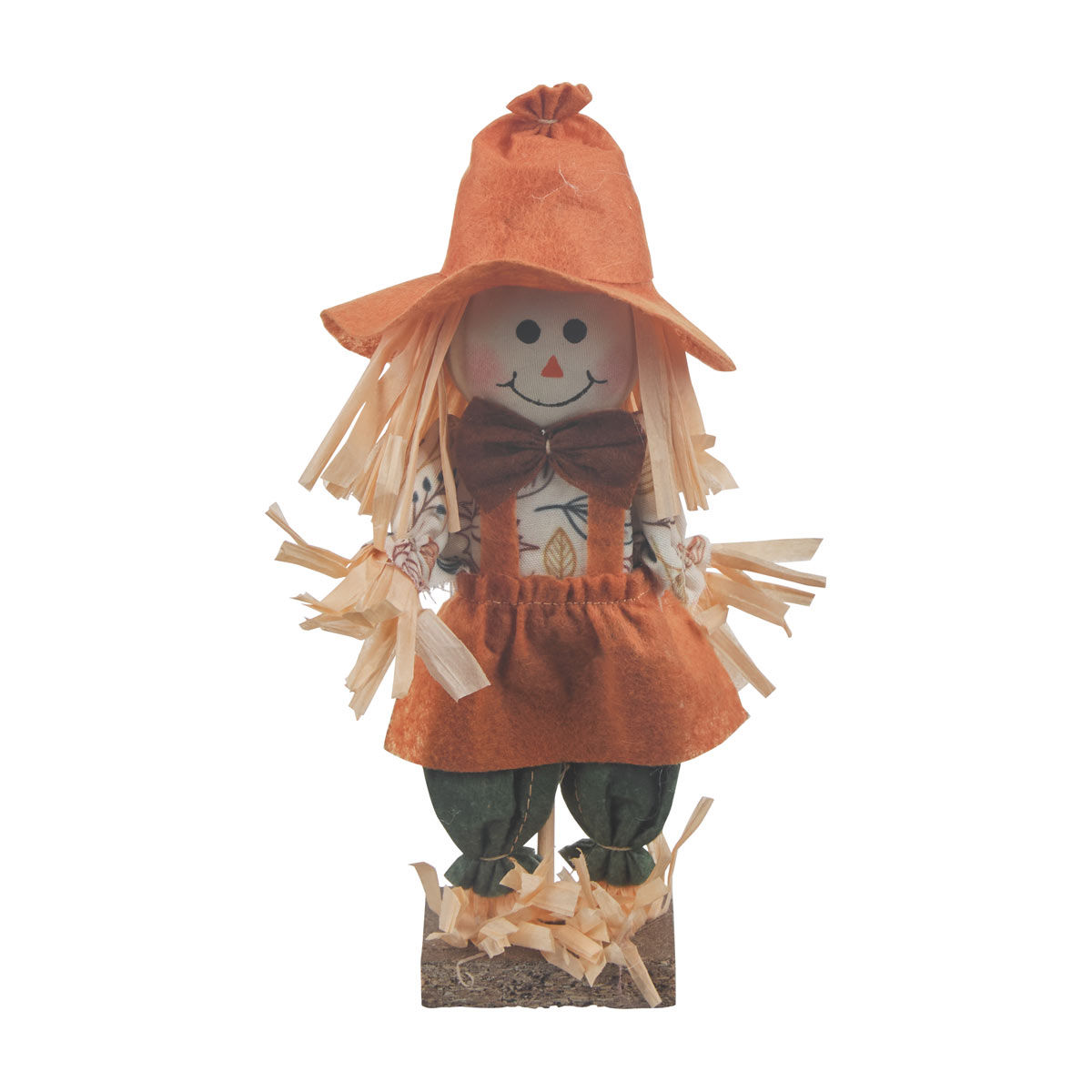 Harvest Orange Boy Scarecrow Pick Décor