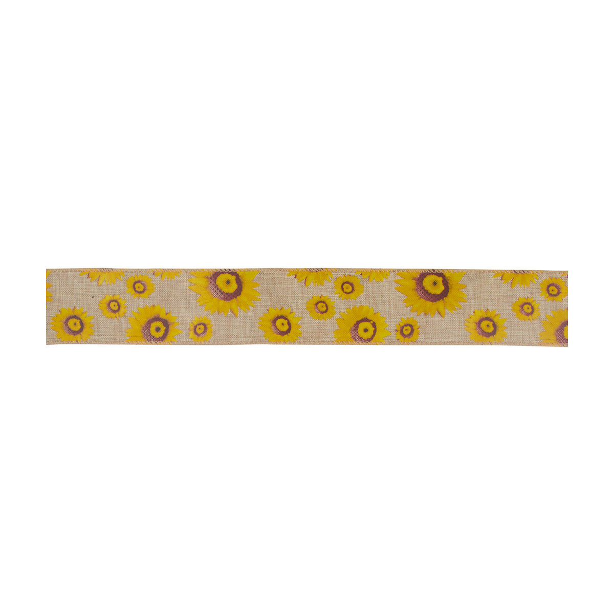 Harvest Sunflower Print Ribbon