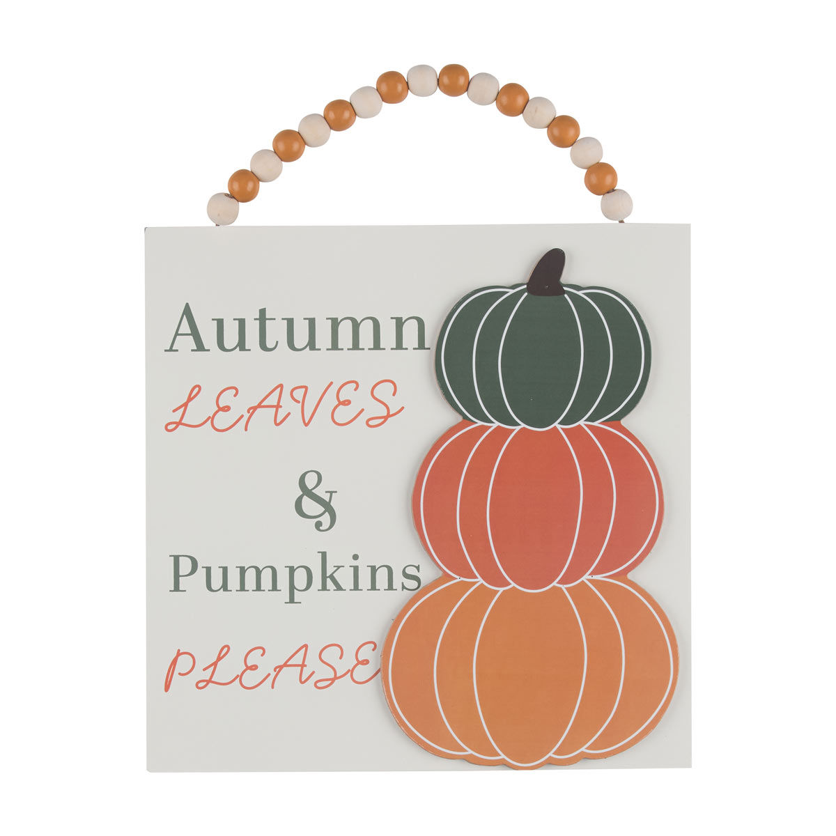 Harvest Mdf 'Autumn Leaves & Pumpkins Please' Pumpkin Wall Beads Décor — Dollar General