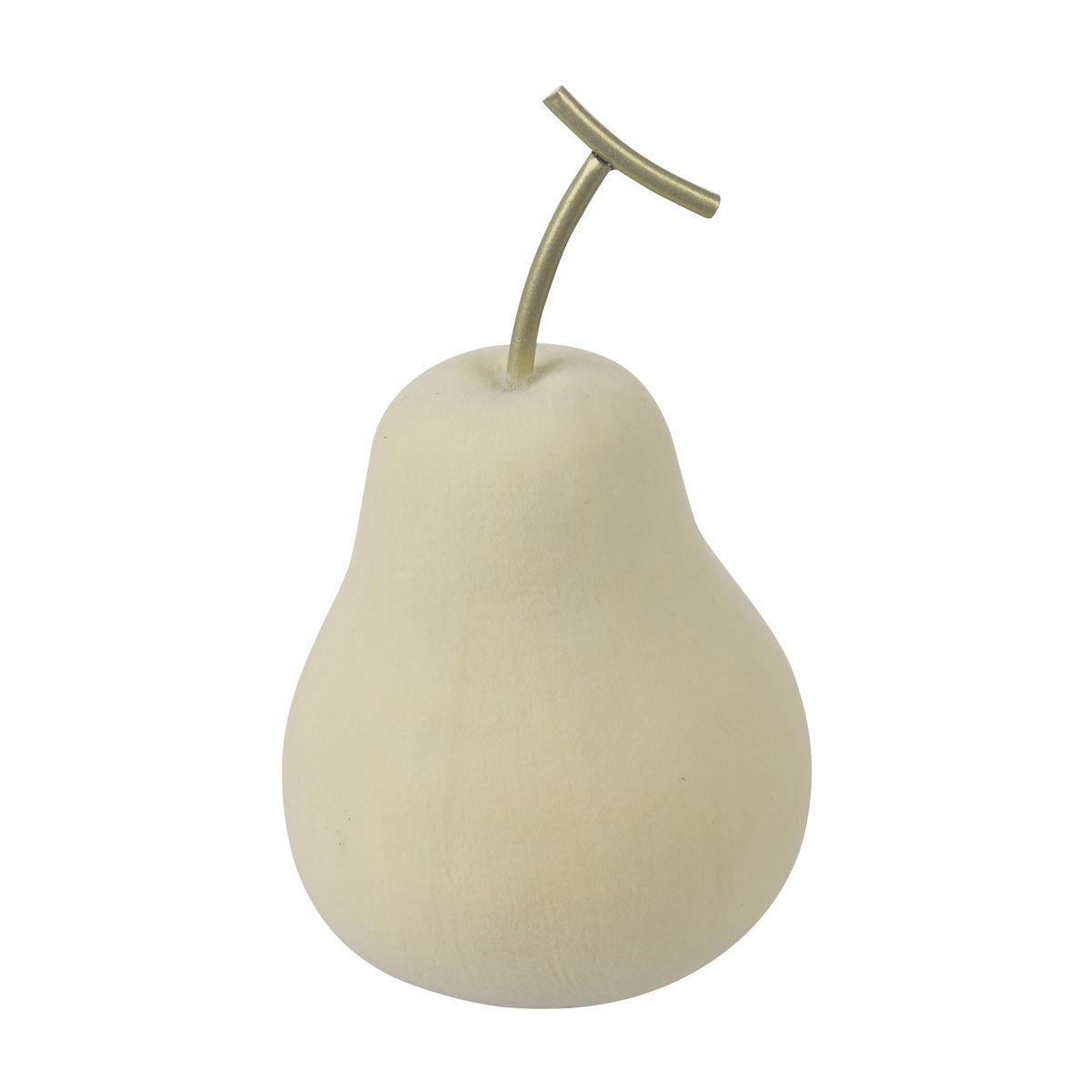 Harvest Cream Flocked Pear Shaped Table Décor