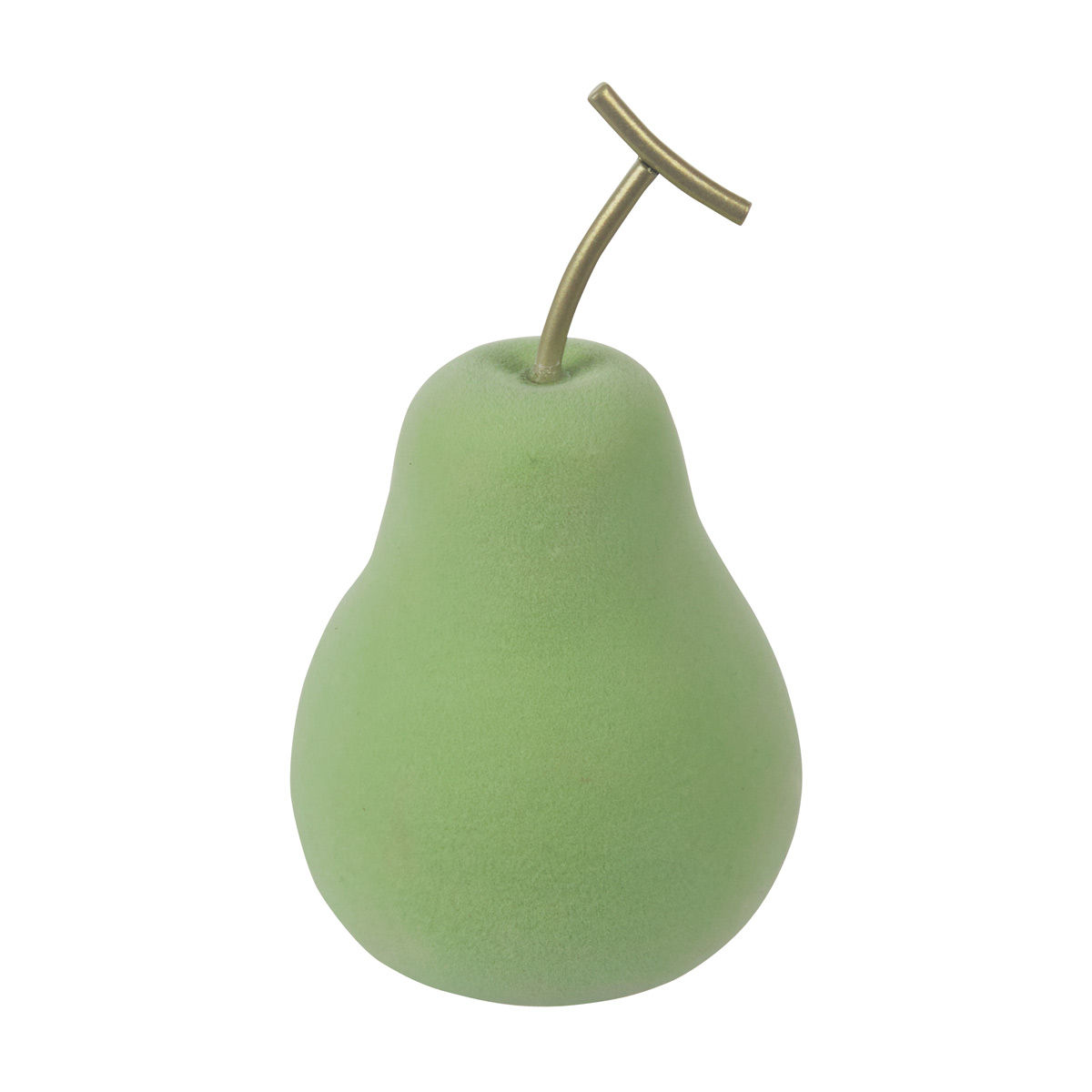 Harvest Green Flocked Pear Shaped Table Décor