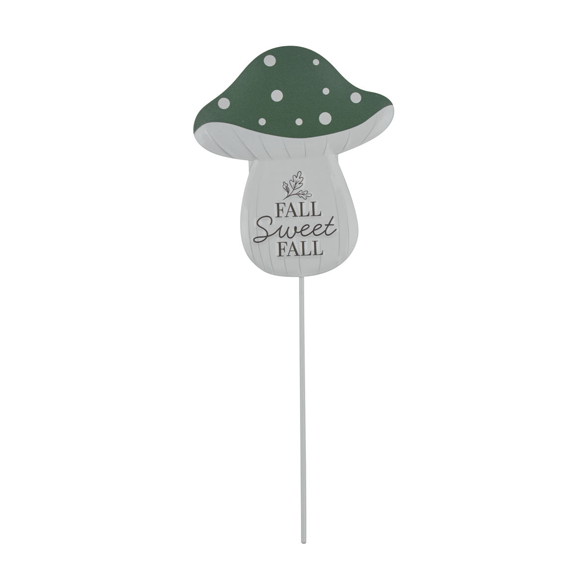 Harvest Green Mushroom DIY Metal Icon Garden Pick Décor