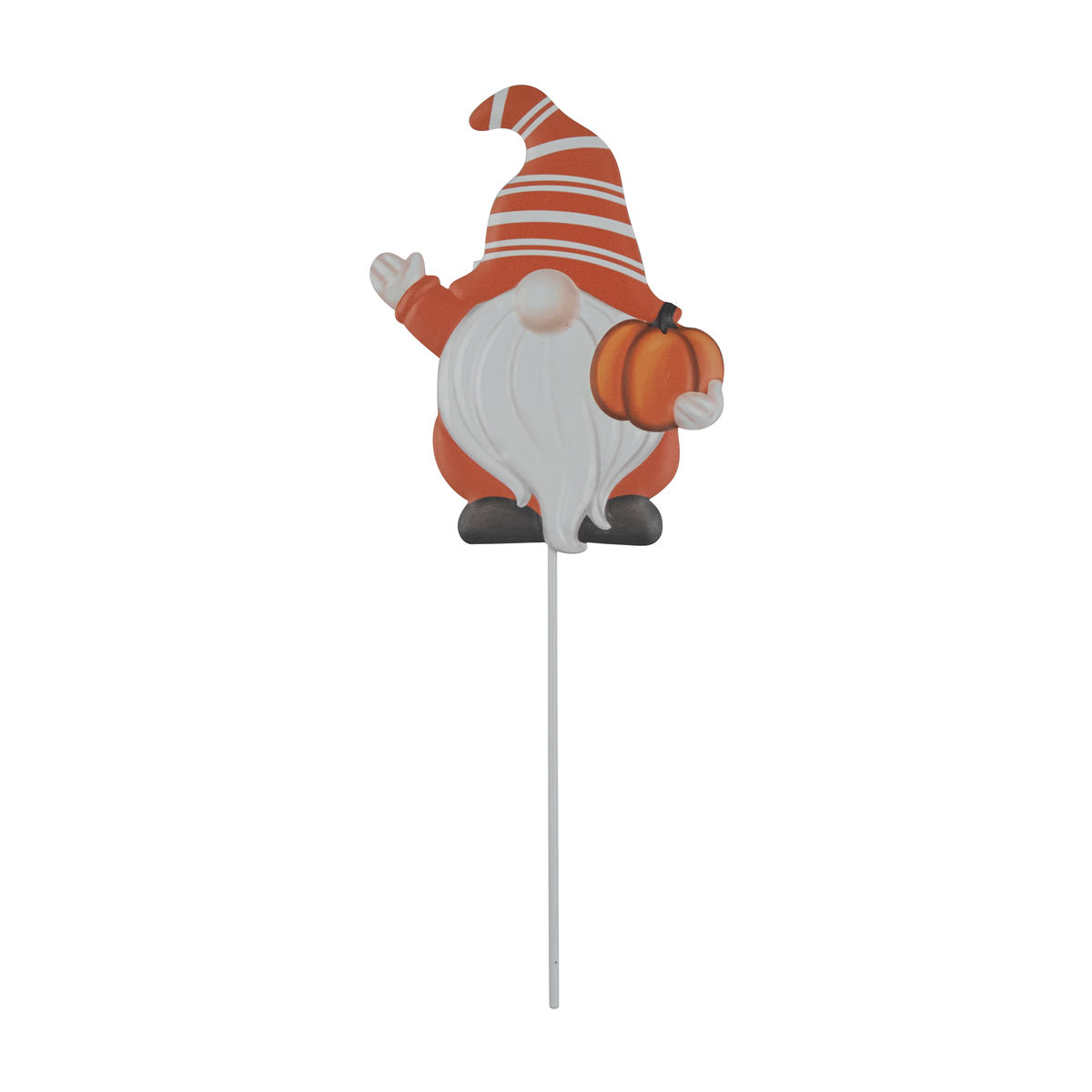 Harvest Orange Gnome DIY Metal Icon Garden Pick Décor