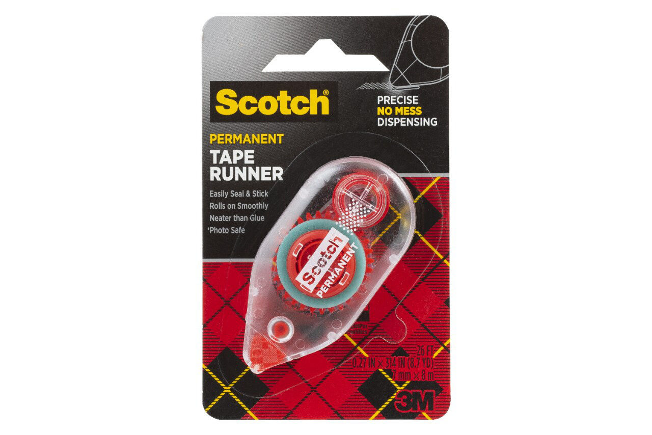 Scotch Permanent Tape Runner, 0.27 in x 26 ft