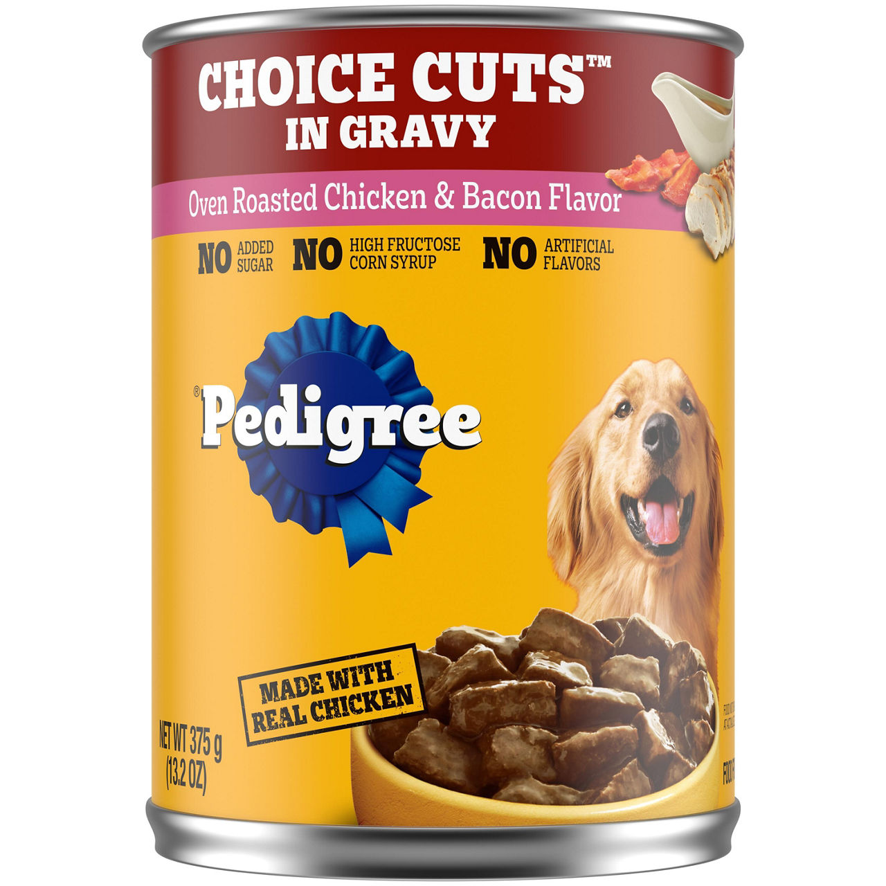 Pedigree Choice Cuts in Gravy Wet Dog Food, Oven Roasted Chicken & Bacon Flavor, 13.2 oz