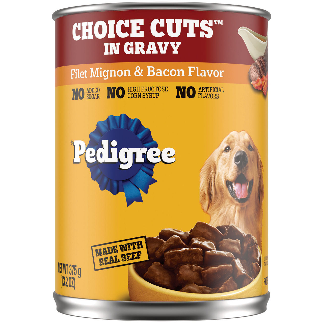 Pedigree Choice Cuts in Gravy Wet Dog Food, Filet Mignon & Bacon Flavor, 13.2 oz