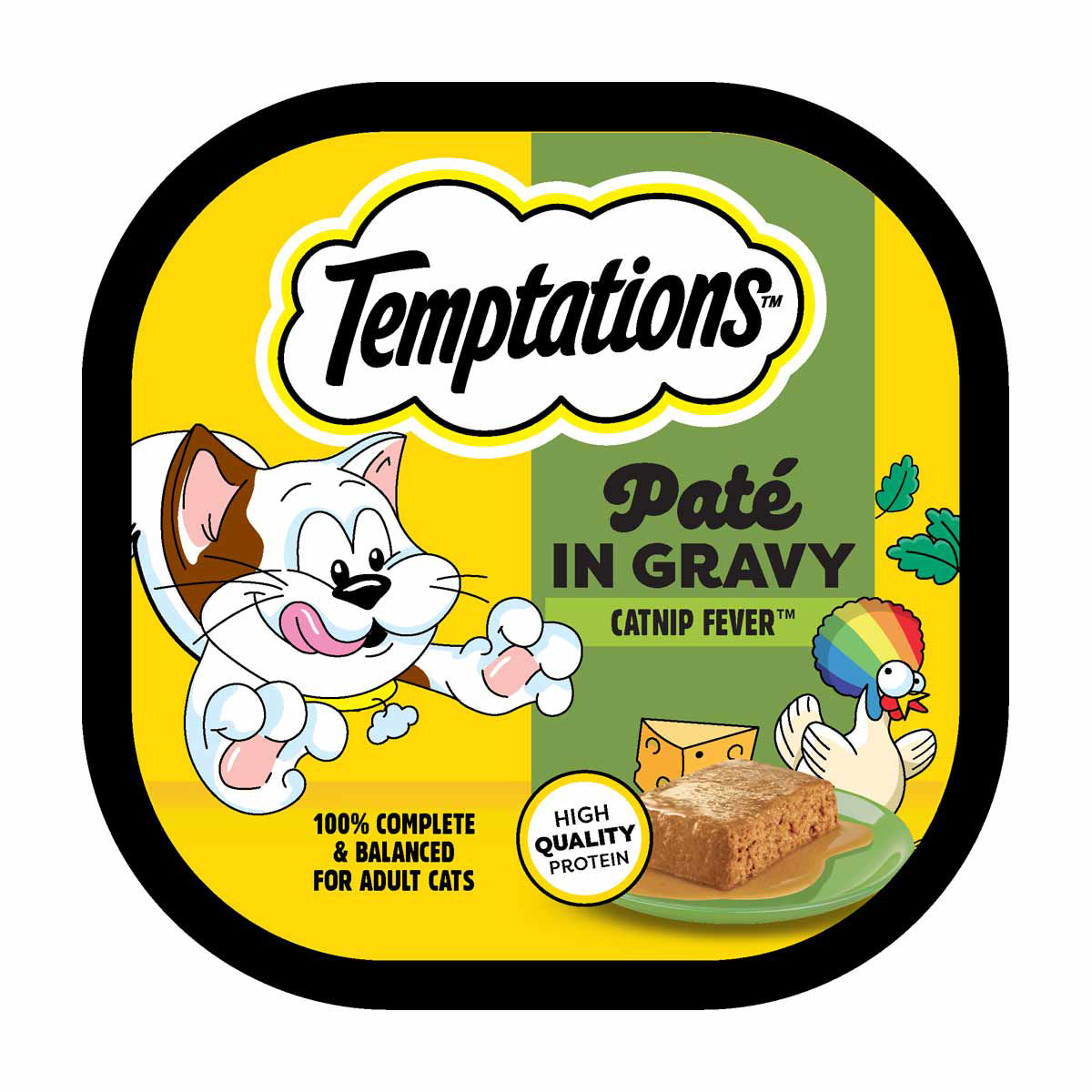 Temptations Paté in Gravy Catnip Fever Adult Wet Cat Food, 3.5 oz