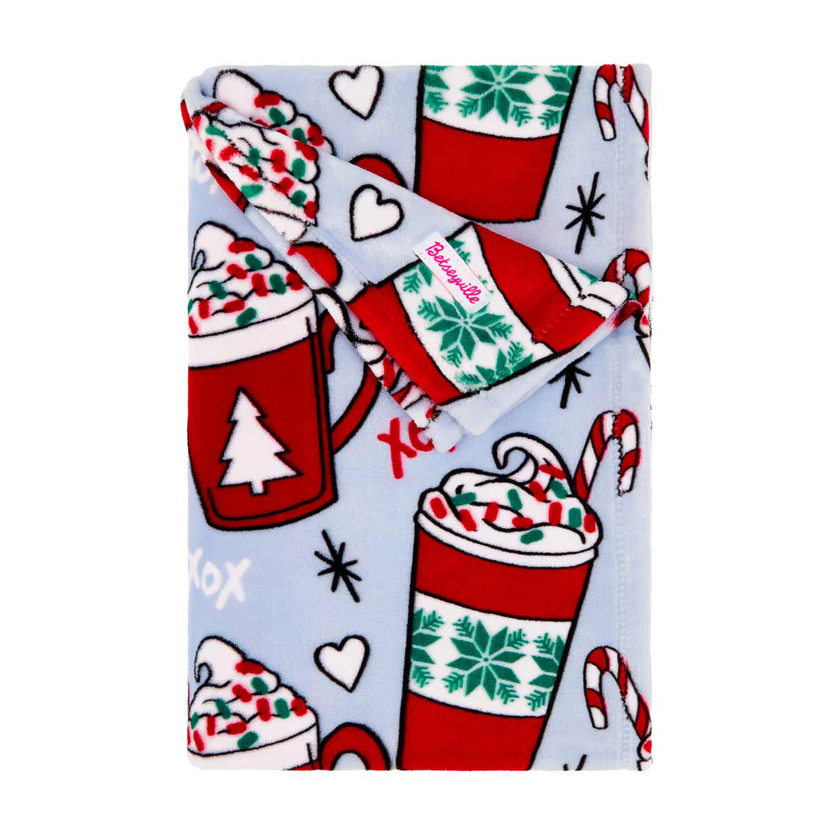Betseyville Christmas Hot Cocoa Throw Blanket, 50x70 in
