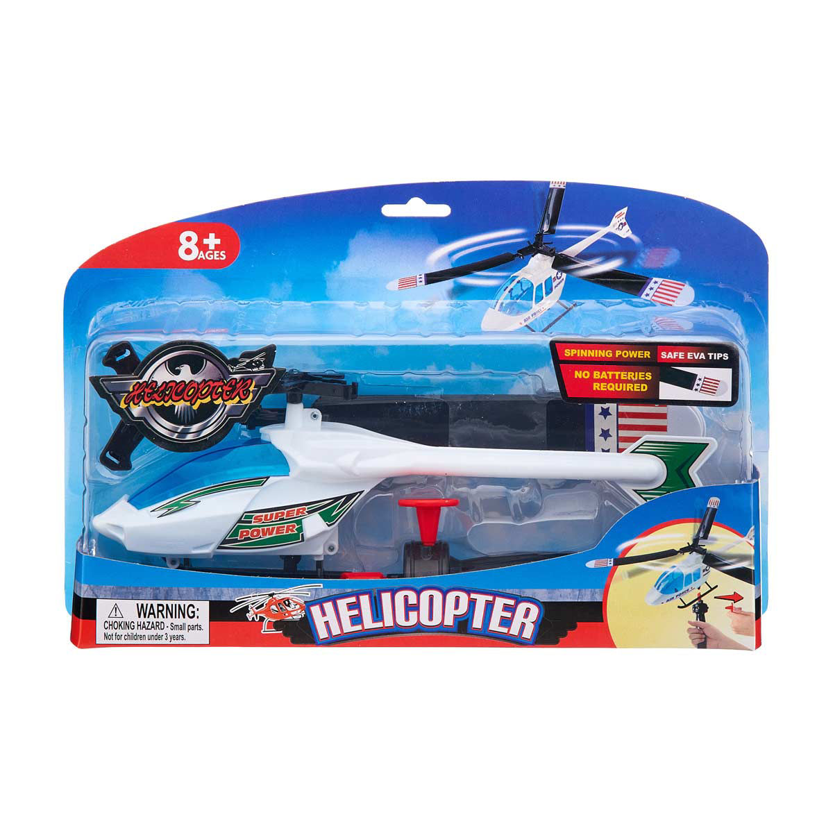 Super Power White Helicopter Toy