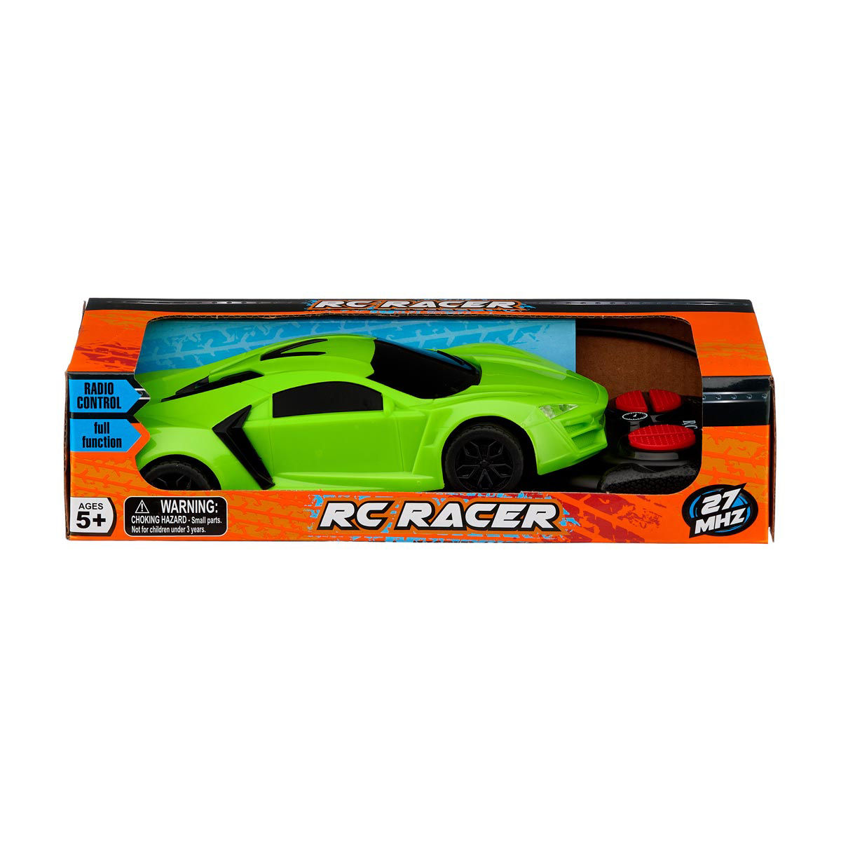 Green Full Function Radio Control RC Racer Sports Car, 27 MHz