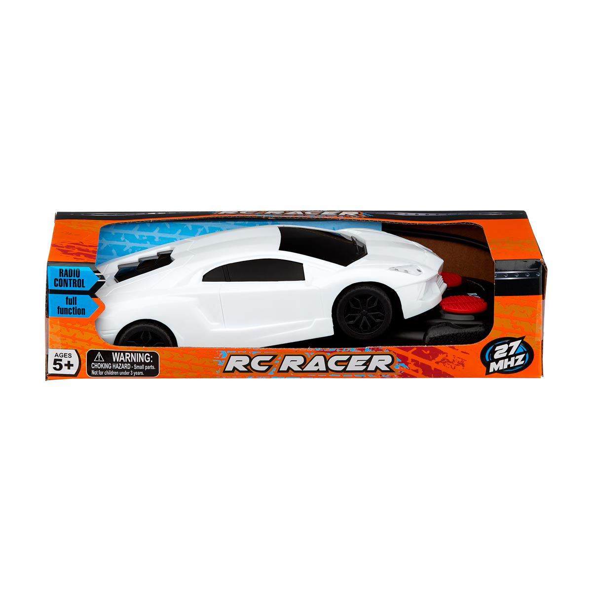 RC Racer White Radio Control Racer Car