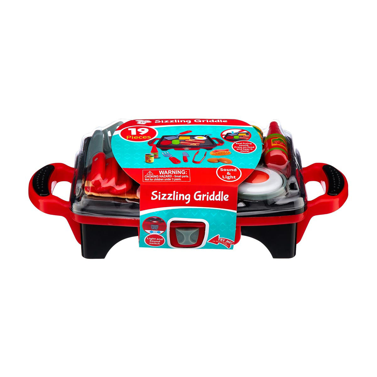 Sound & Light Sizzling Griddle Playset, 19 pc