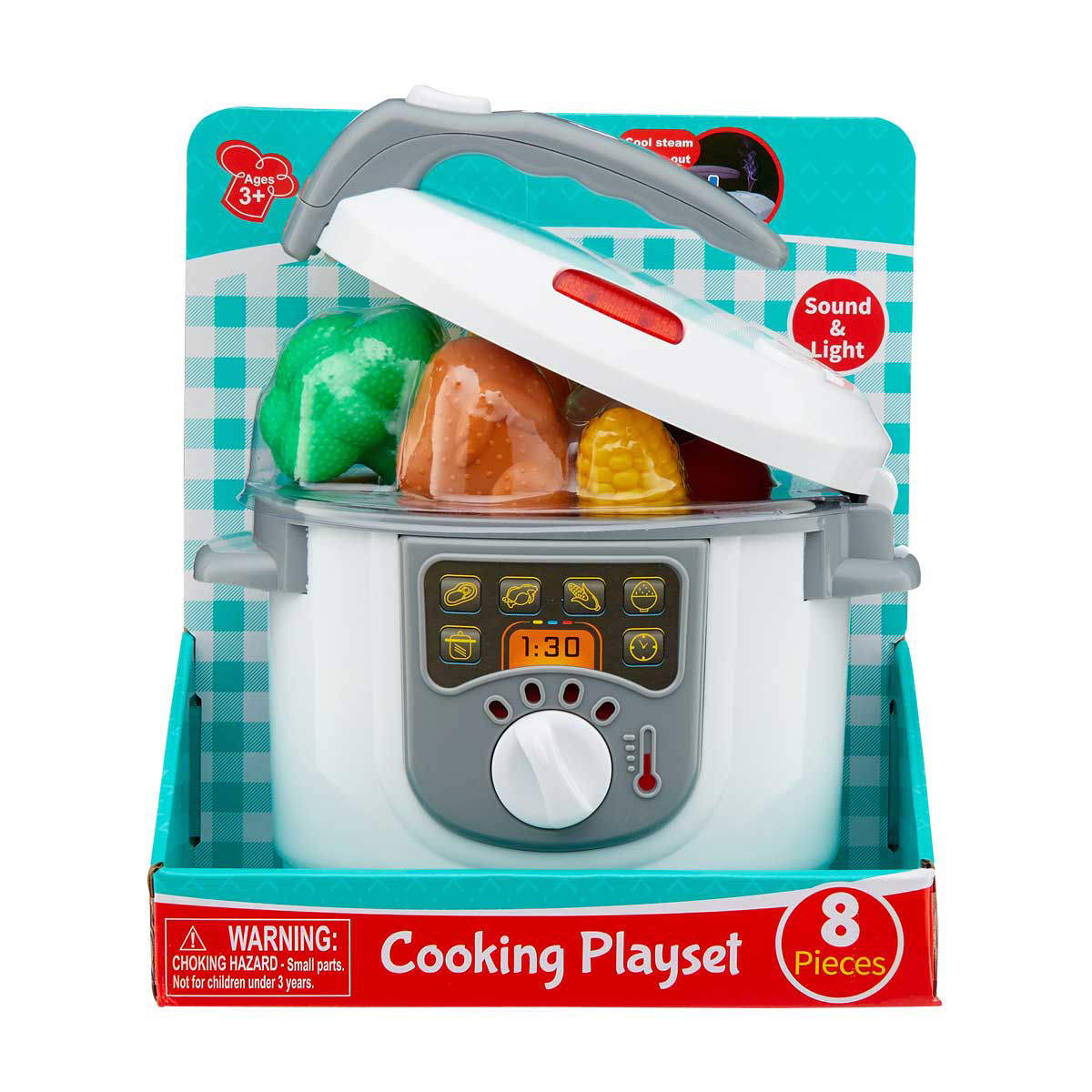 Sound and Light Cooking Pot Playset, 8 pc