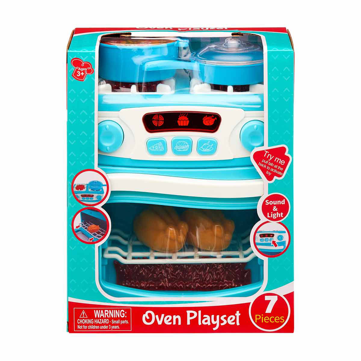 Sound & Light Oven Playset, 7 pc