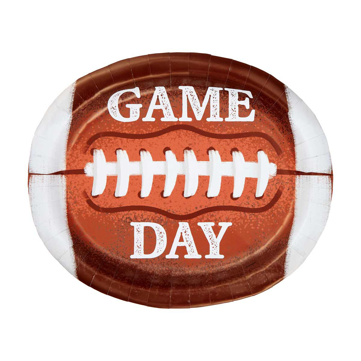 Football Themed Disposable Oval Plates, 8 ct