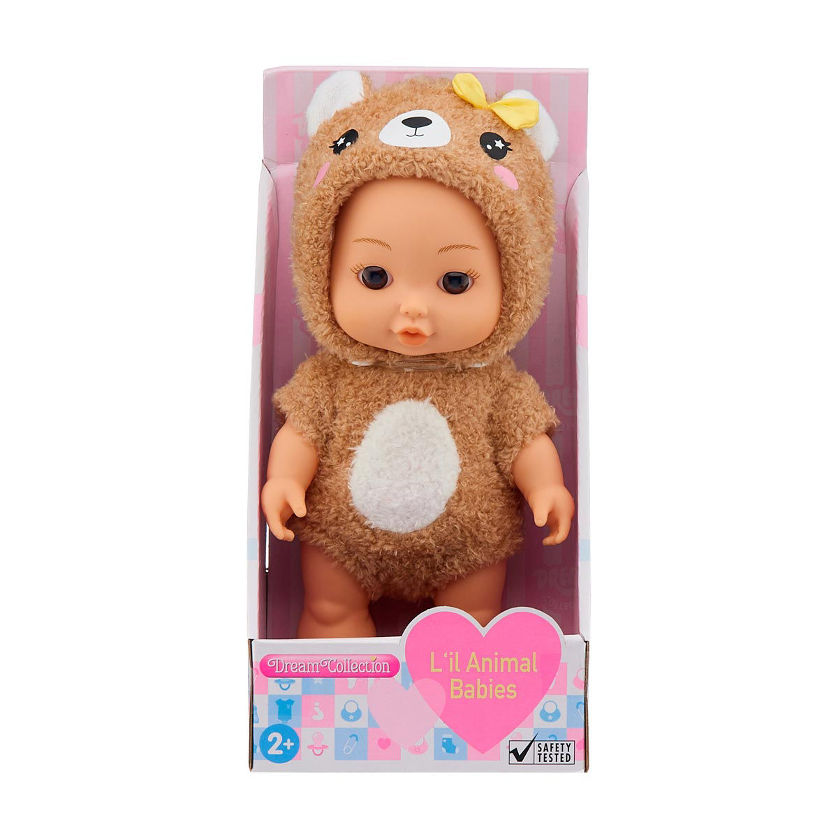 Dream Collection L'il Animal Babies Teddy Baby Doll Toy