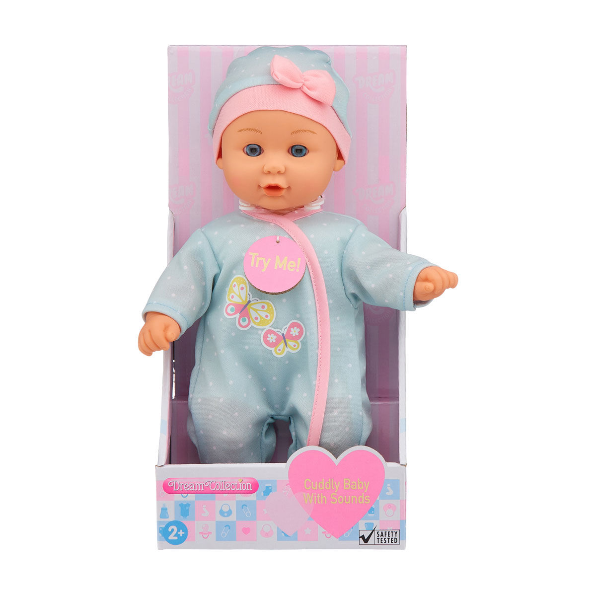 Dream Collection Cuddly Baby Soft Toy with Sounds, Blue
