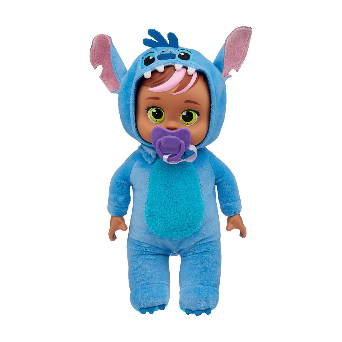 Cute Baby Doll in Stitch Outfit with Pacifier