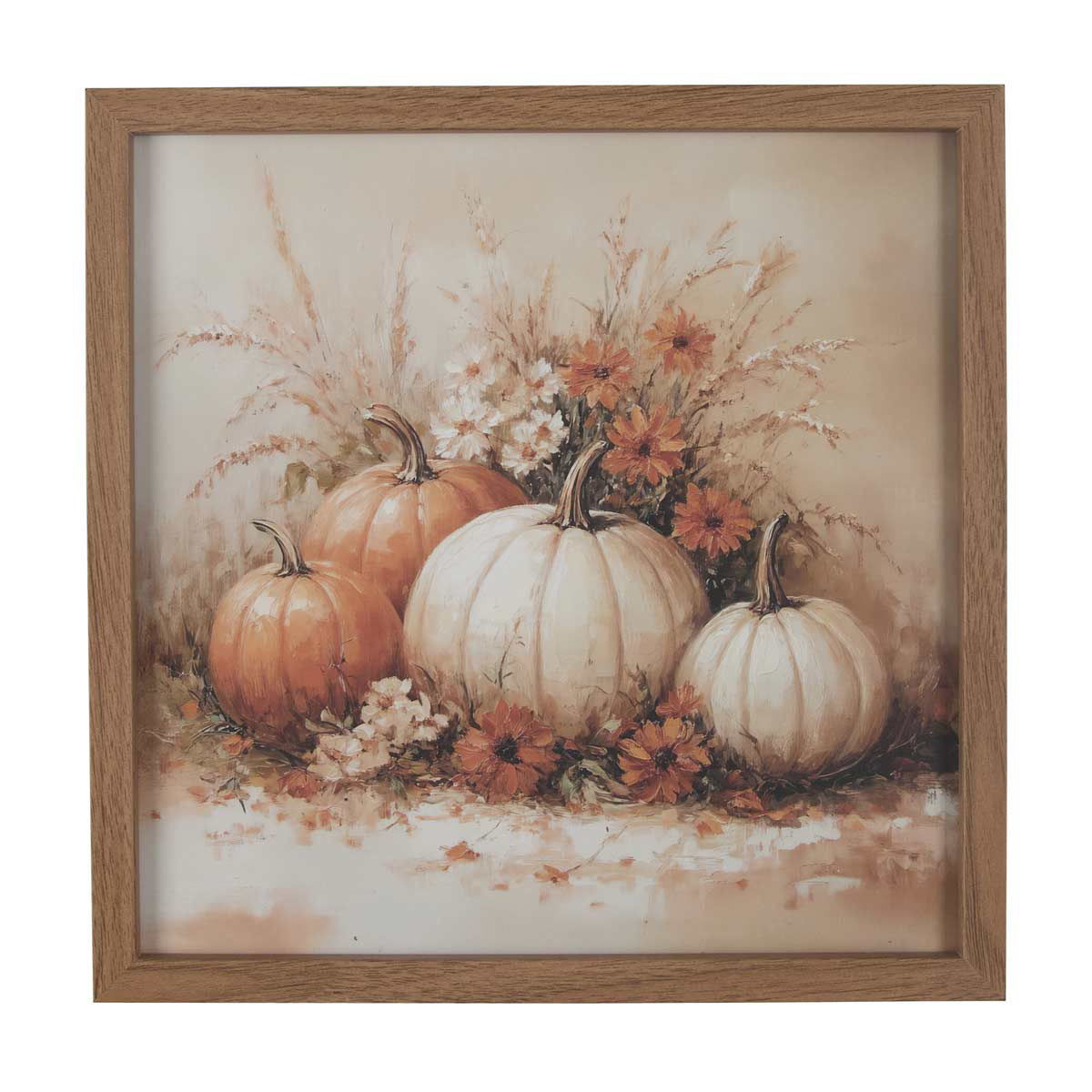 Harvest Halloween Square Pumpkin Canvas Wall Décor, 12 in