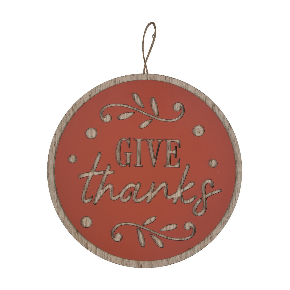 Harvest 'Give Thanks' Round Wall Word Décor