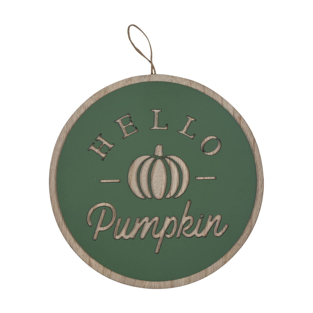 Harvest 'Hello Pumpkin' Round Wall Word Décor