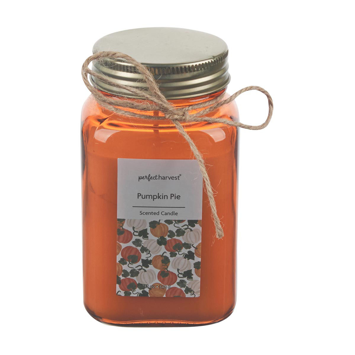 Perfect Harvest Pumpkin Pie Scented Mason Jar Candle, 12 oz