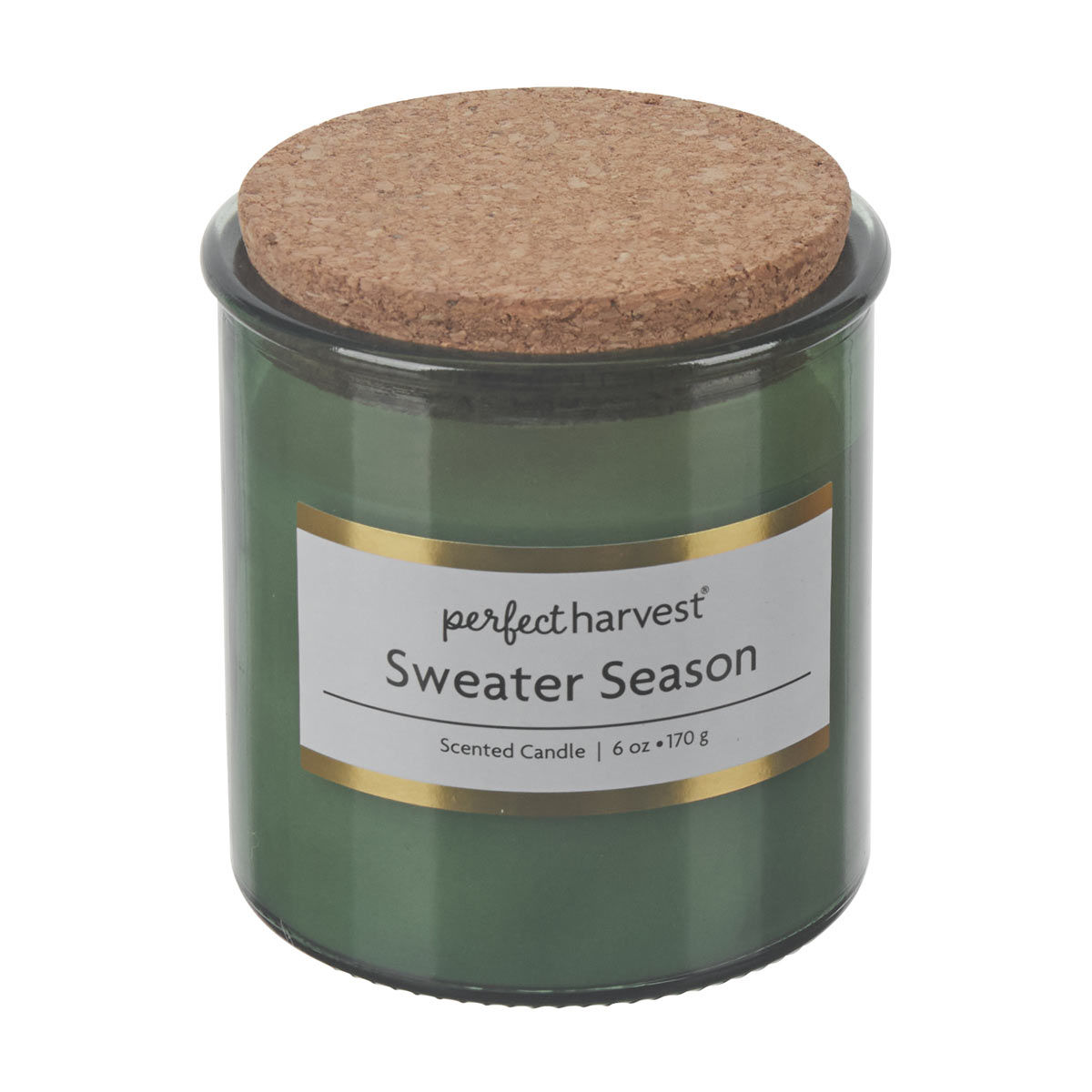 Perfect Harvest Sweater Season Scented Jar Candle with Cork Lid, 6 oz