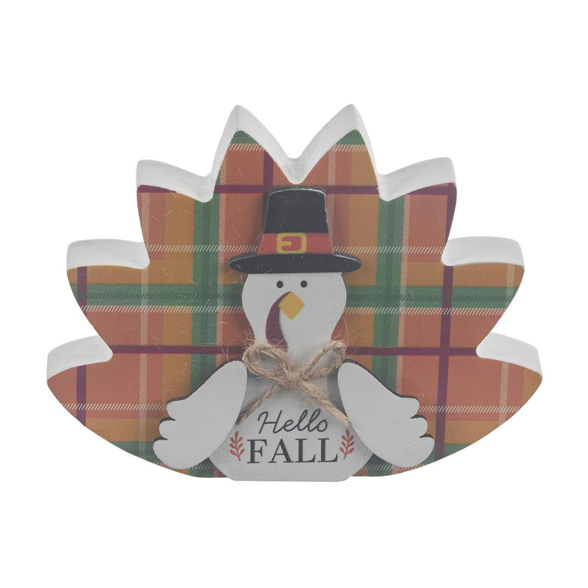 Harvest-'Hello-Fall'-MDF-Turkey-Shaped-Décor