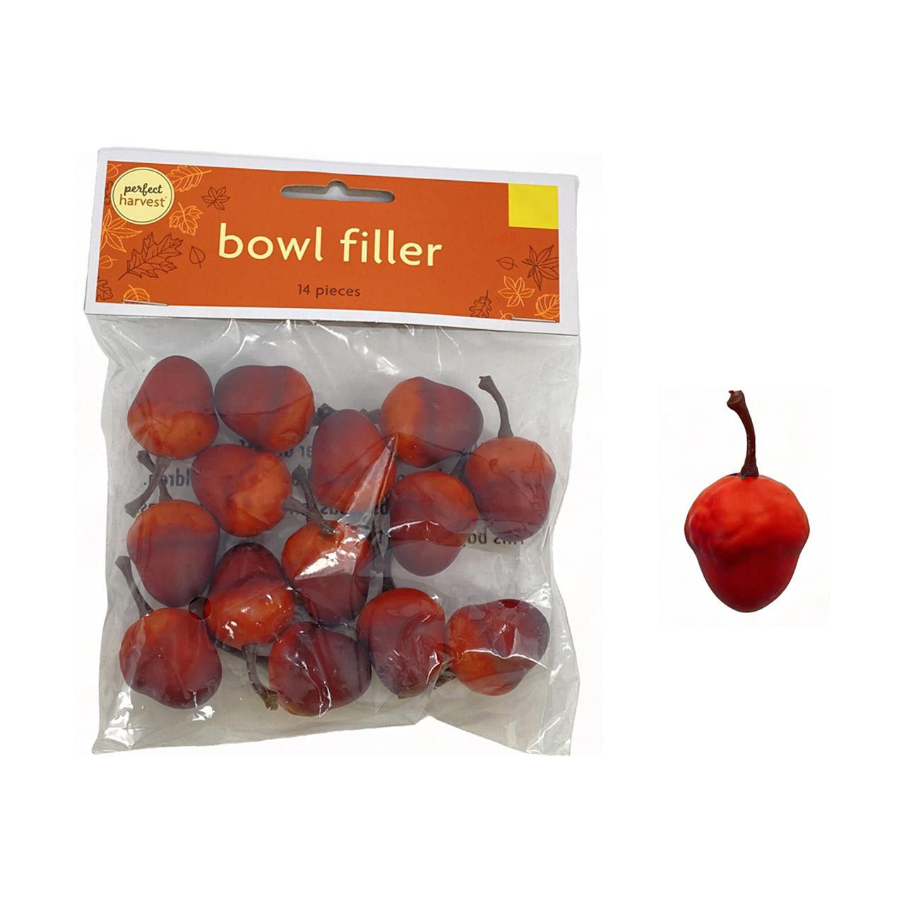 Fall Harvest Red Foam Berry Bowl Filler