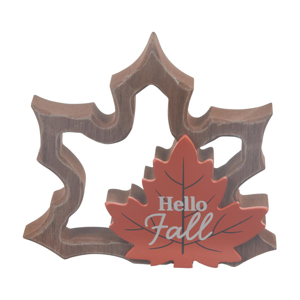 Harvest Carved Maple Leaf Shaped Table Décor, Small — Dollar General