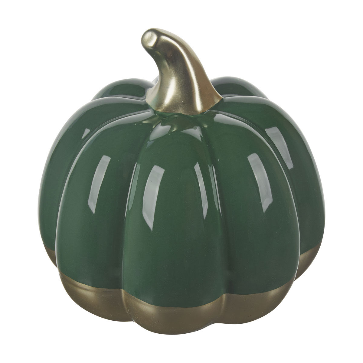 Harvest Green Pumpkin Shaped Tabletop Décor, Large