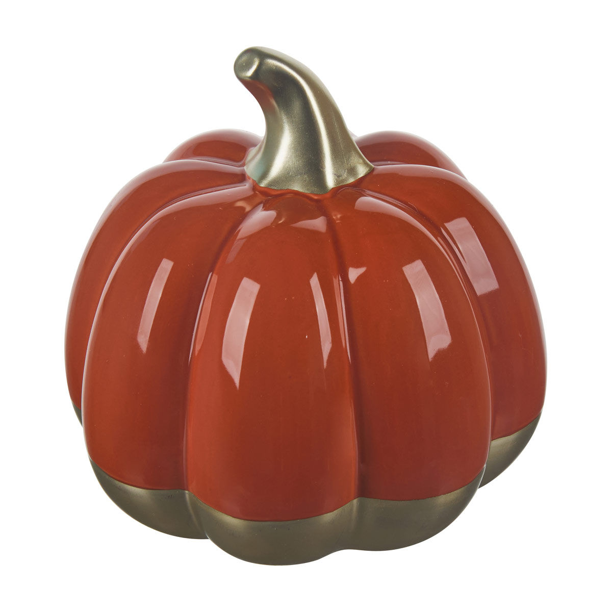 Harvest Orange Pumpkin Shaped Tabletop Décor, Large