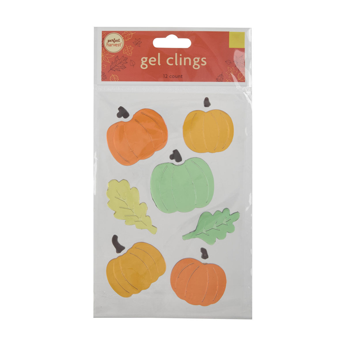 Perfect Harvest Halloween Pumpkin Wall and Window Gel Clings Décor, 12 ct