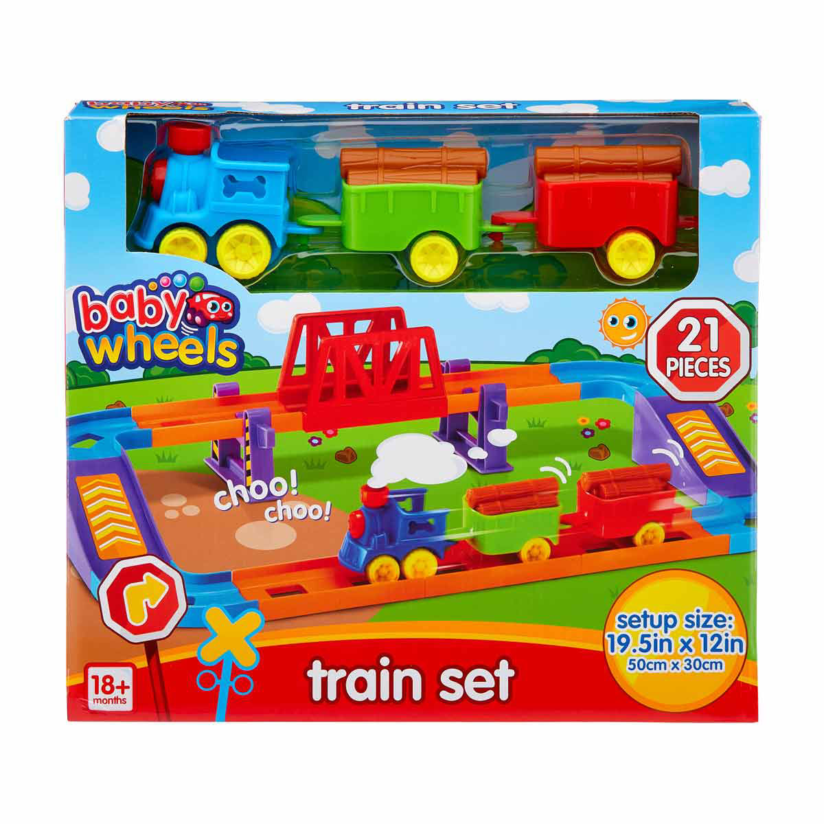 Baby Wheels Train Set, 21 pc