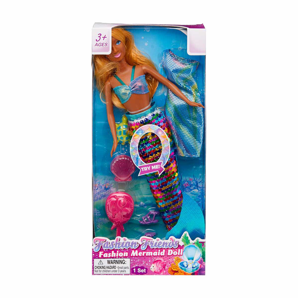 Fashion Friends Blonde Hair Fashion Mermaid Doll Playset