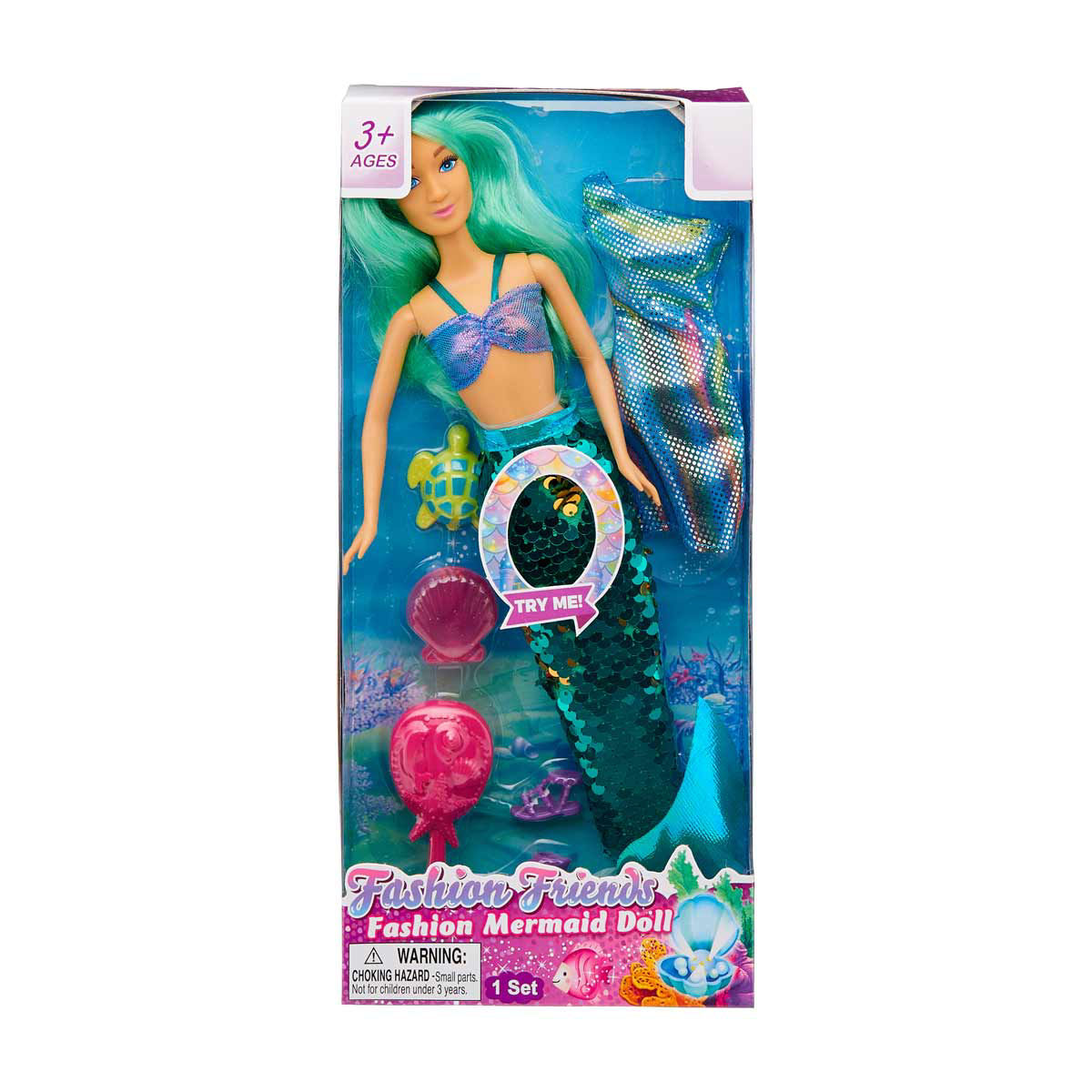 Fashion Friends Green Hair Fashion Mermaid Doll Playset