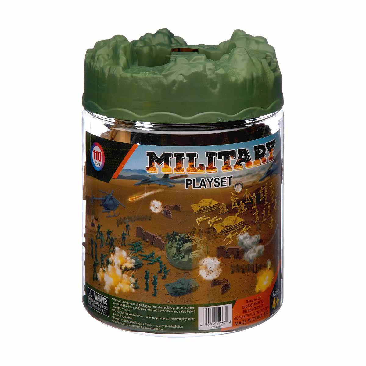 Military Toy Figures Bucket, 110 Pieces