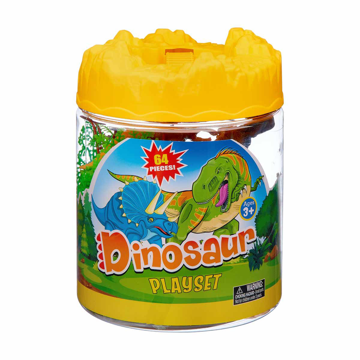 Dinosaur Toy Figures Bucket, 64 Pieces