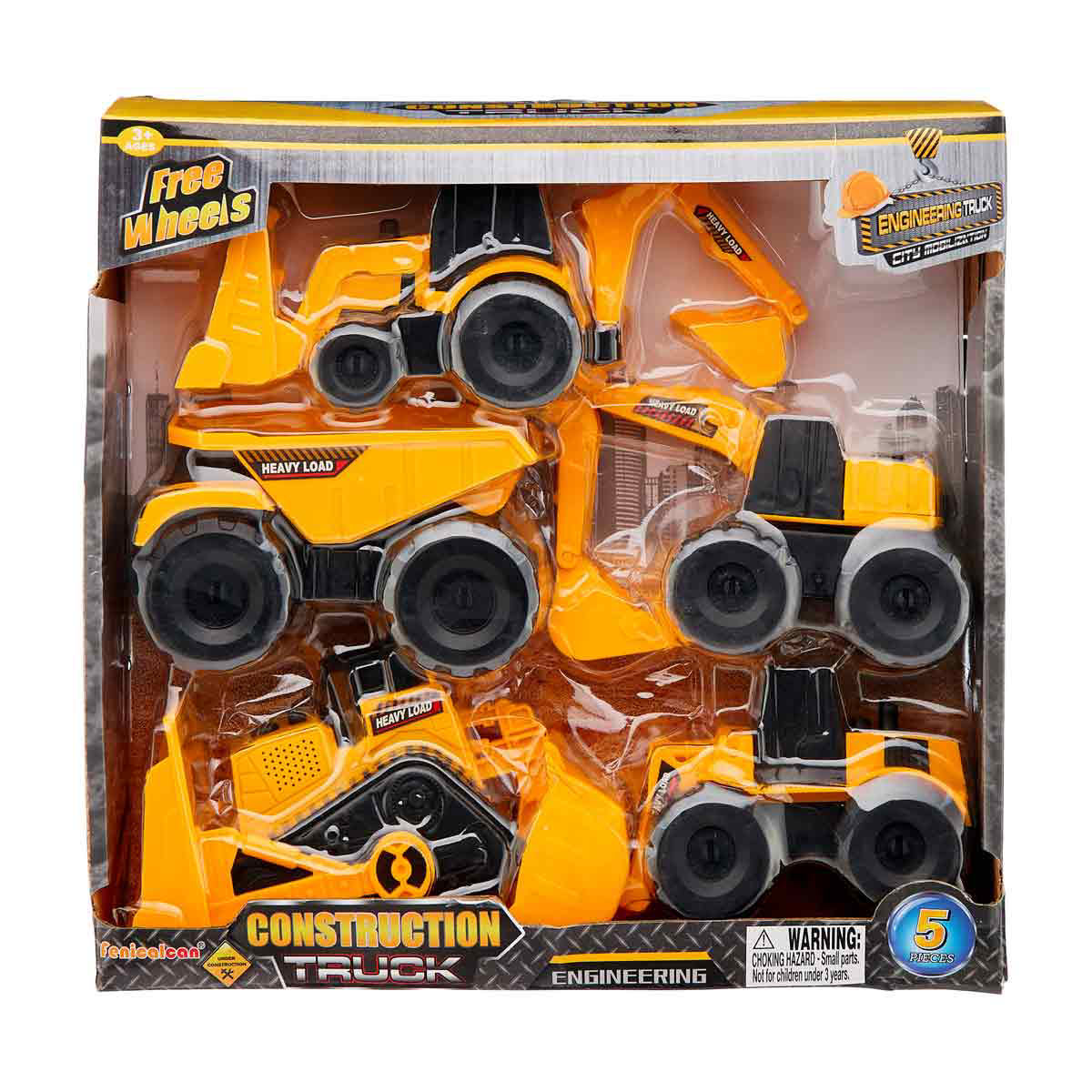 Construction Truck Toy Set, 5 ct