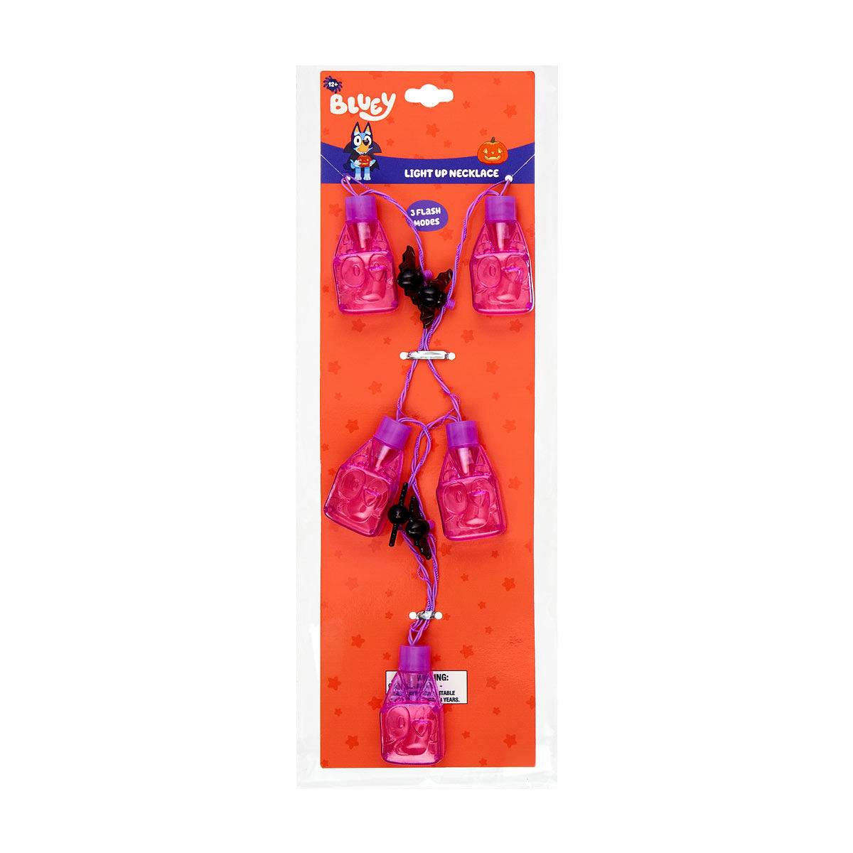 Disney Halloween Harvest Licensed Bluey Character Light Up Necklace