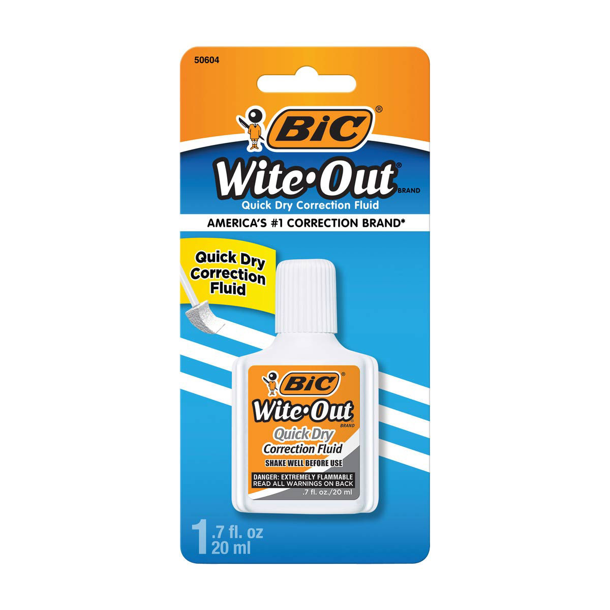 BIC Wite-Out Quick Dry Correction Fluid, 0.7 fl oz