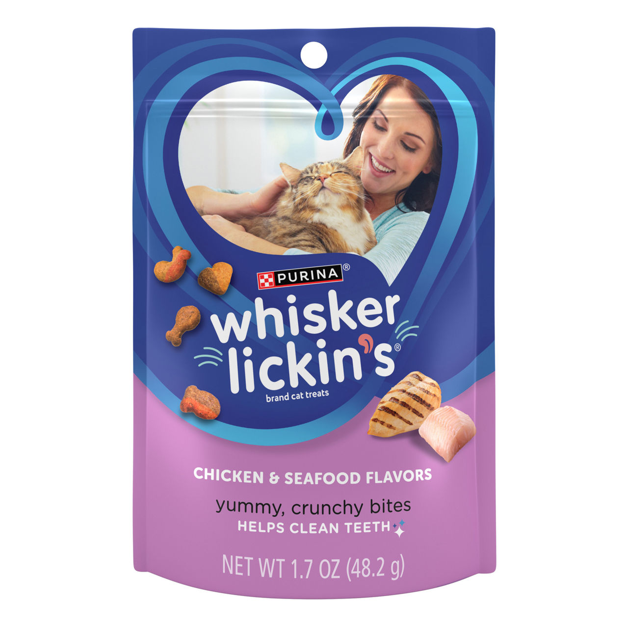 Purina Whisker Lickin's Chicken & Seafood Flavor Cat Treats, 1.7 oz