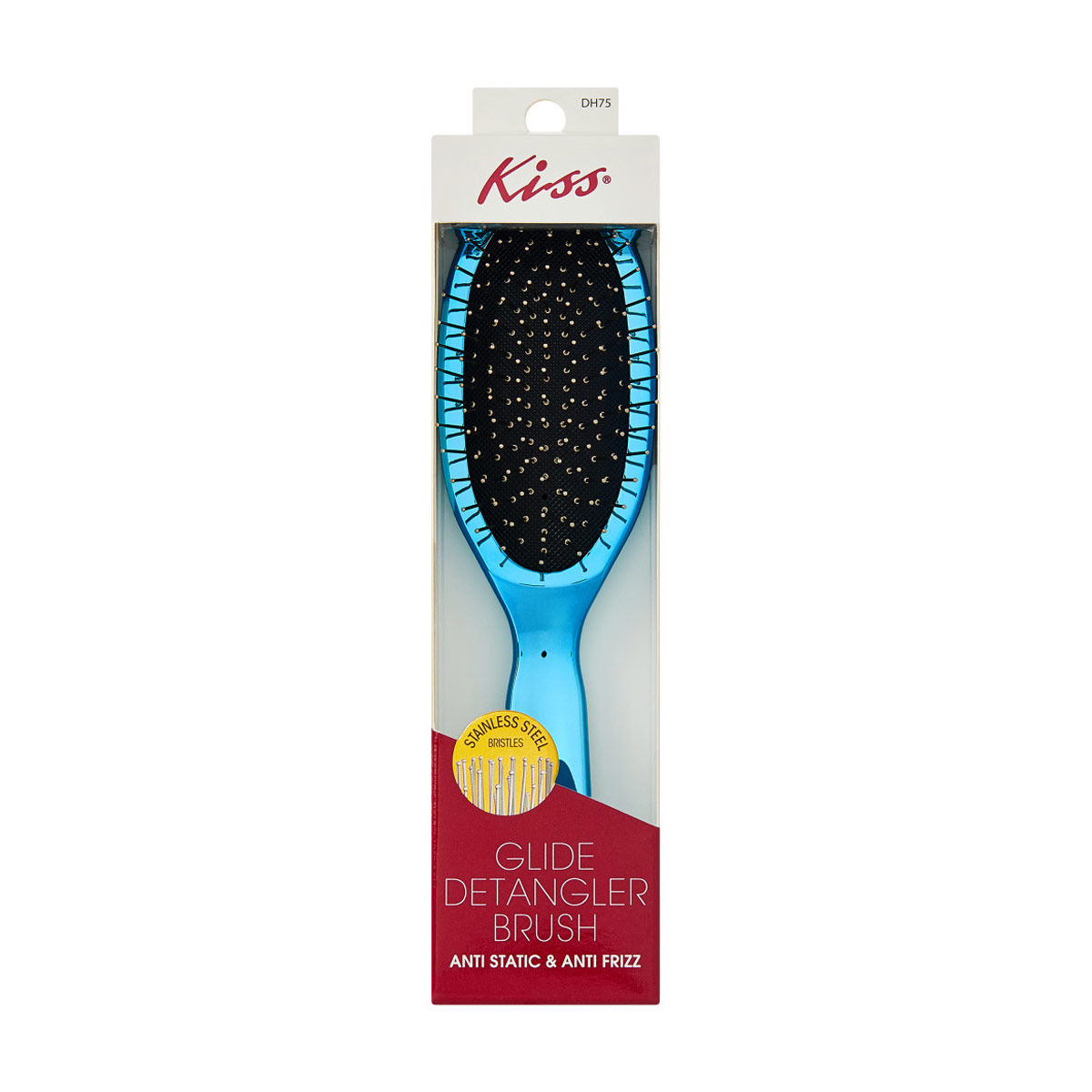 Kiss Glide Detangler Anti-Static Brush, 2 Assorted Colors