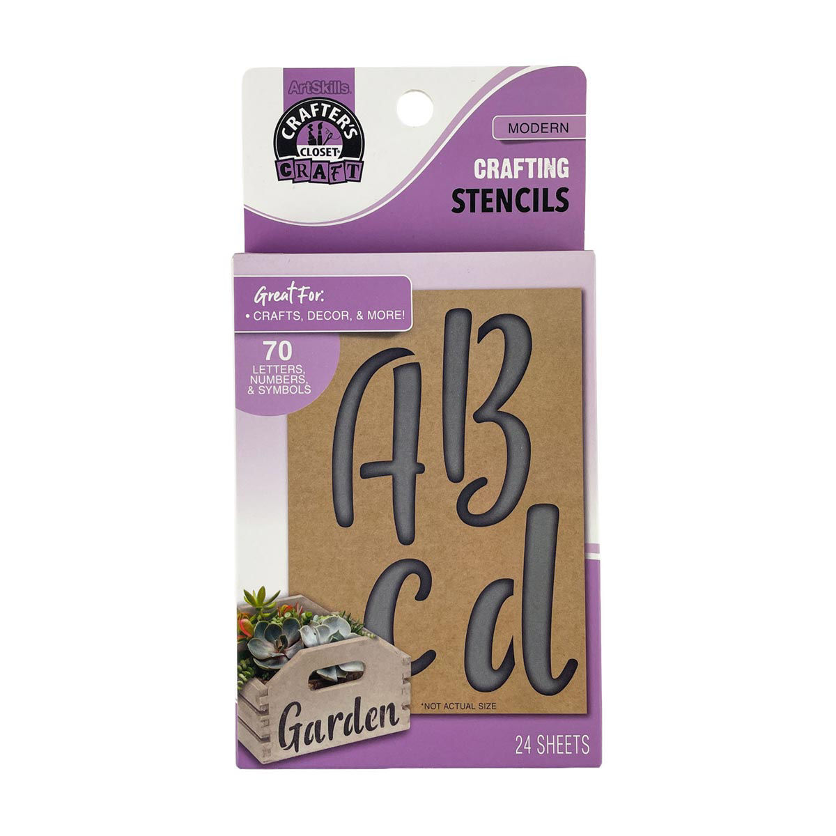 ArtSkills Crafter's Closet Modern Crafting Stencil Set, 70 Letters, Numbers & Symbols, 24 Sheets