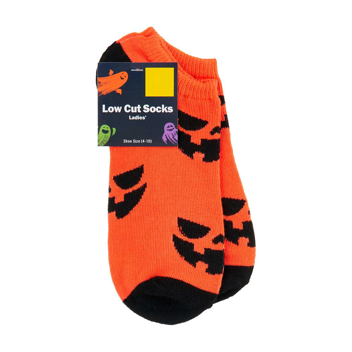 Halloween-Ladies'-Orange-Low-Cut-Socks